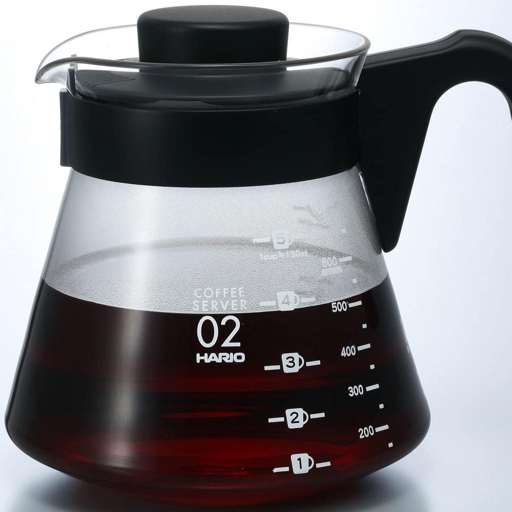 HARIO V60 Coffee Practical Capacity Made In Server, 700ml, Black, Japan, VCS-02B