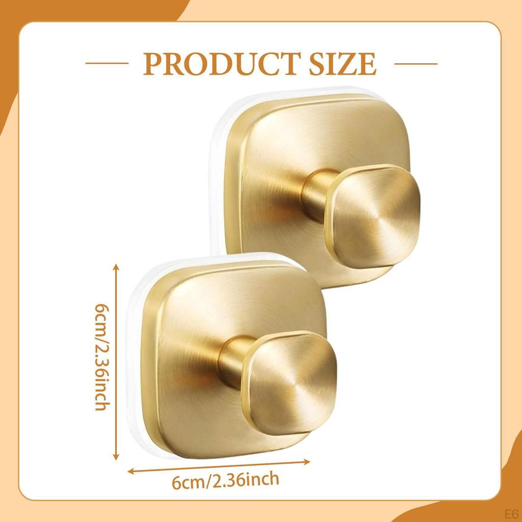 2er-Pack Rostfreie Edelstahl-Saugnapfhaken für Wohnzimmer-Kränze