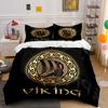 Viking Ship Pattern Bedding Set Bedding Duvet Cover Set Duvet Cover Pillowcases  (1 * Duvet Cover 2 * Pillowcases, without duvet insert)
