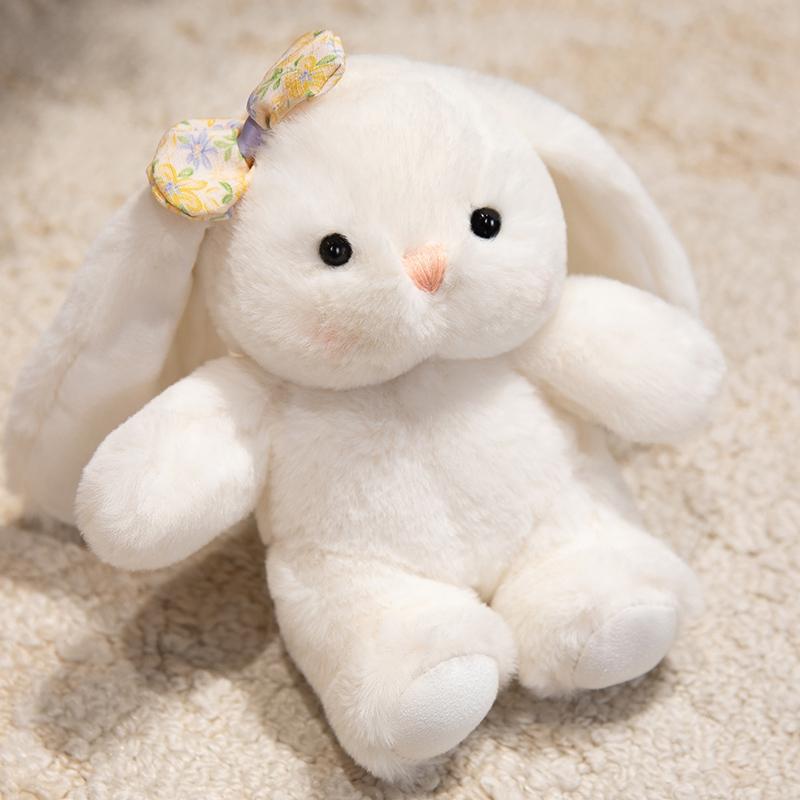 Cute Rabbit Doll Bowknot Rabbit Plushies Animal Ornaments Easter Bunny Stuffed Plush Toys Happy Easter Party Decor For Home