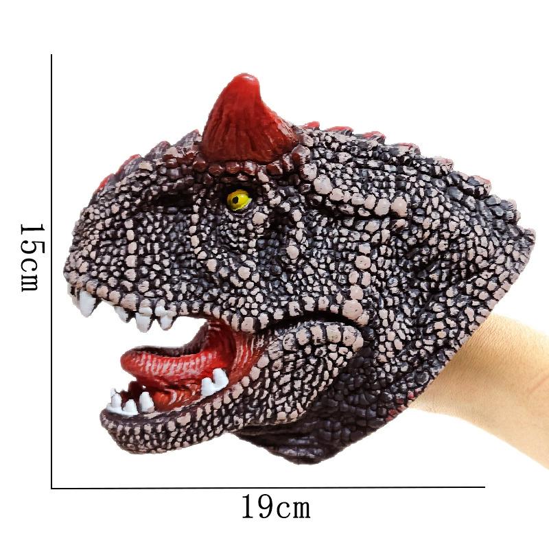 Dinosaur Puppet Realistic Dinosaur Head Hand Puppets Toy Flexible Rubber Hand Puppet Soft Dinosaur Toys For Kids