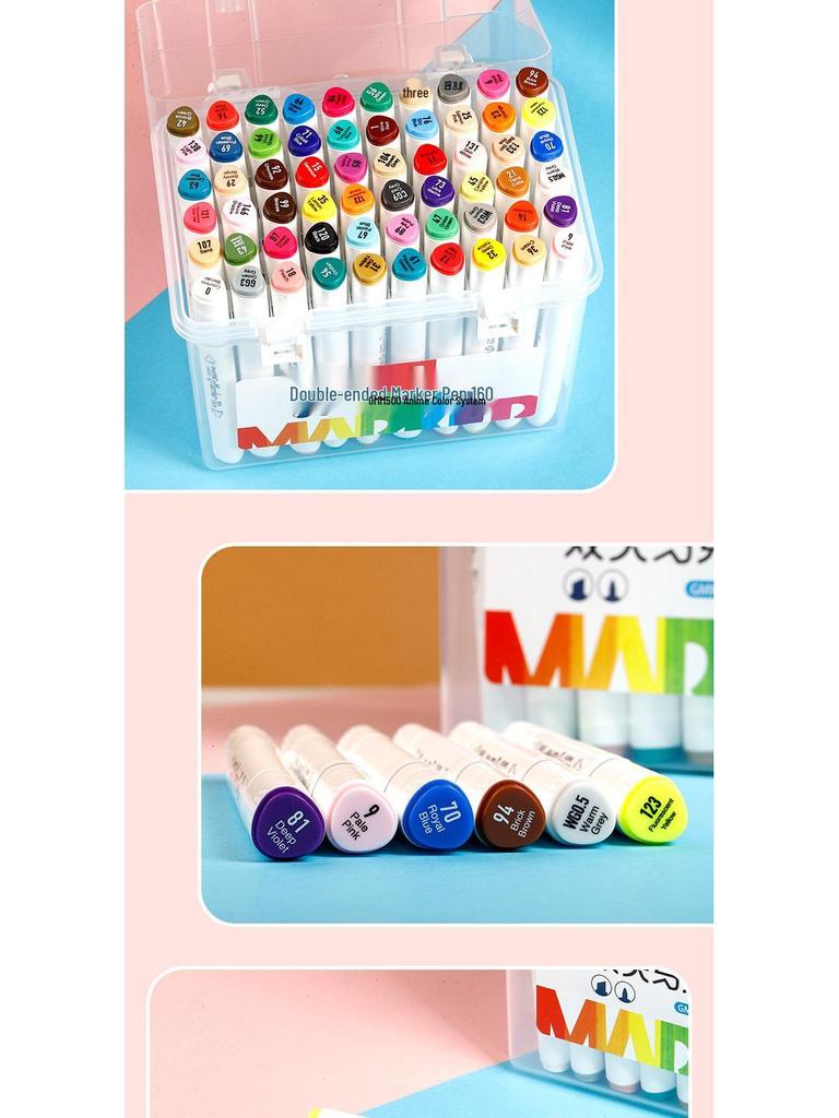 Master Dual-Tip Refillable Markers for Kids - Oil-Based Colored Pens for Art and Drawing