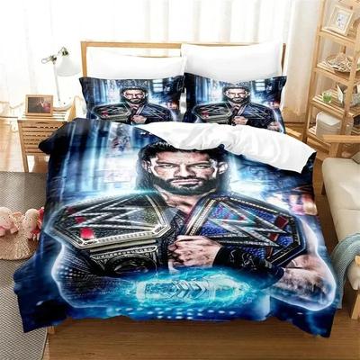 Wrestler Roman Reigns Bedding SetDuvet Cover Comforter Bed Set Quilt Cover PillowcaseKing Queen Twin Size Boys Girls Adults