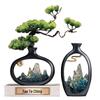 Chinese Antique-Style Rockery Vase Ornament for Living Room or Office Decor and Housewarming Gift