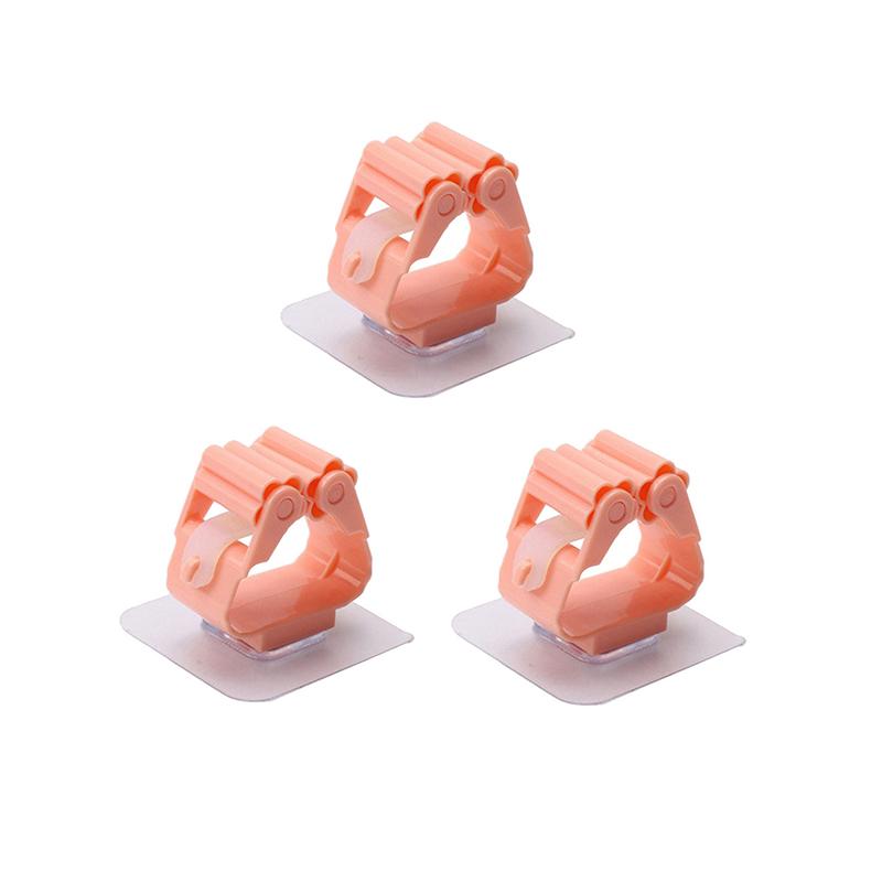 1/3Pcs Mop Clip Wall Mounted Storage Mop Organizer Holder Hanger Storage Rack Seamless Mop Clip Hook Household Mounted Hanging Racks