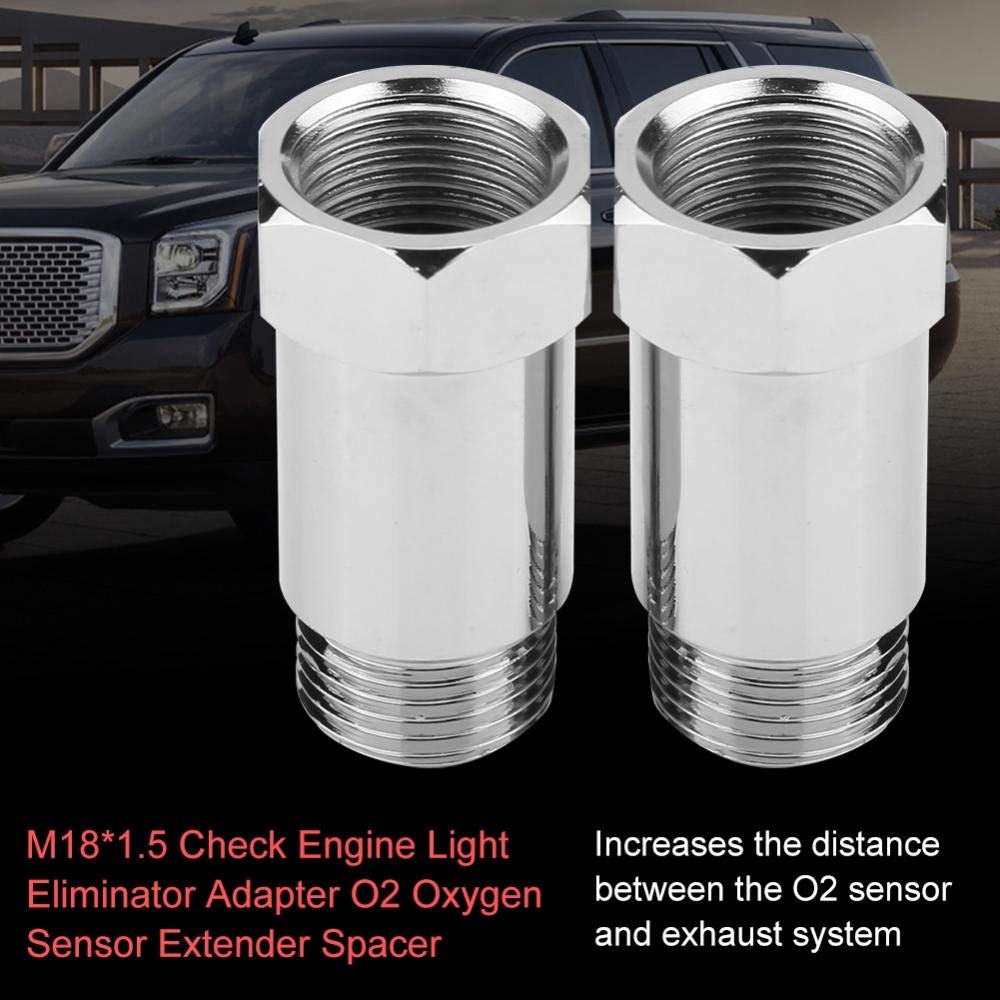 Keenso 2pcs O2 Oxygen Sensor M18X1.5 Spacer Sensor Exhaust System