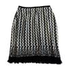 CHANEL P24448V01744 fringe wool skirt white wool Used
