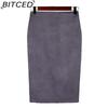 BITCED Women's Fashion Casual Solid Color Print Summer Spring Skirt