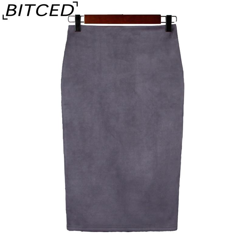 BITCED Women's Fashion Casual Solid Color Print Summer Spring Skirt