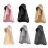 Sun Hat for Women Wide Brim Shawl with Neck Flap And Ponytail Hole Outdoor UV Protection Beach Hat for Fishing Hiking