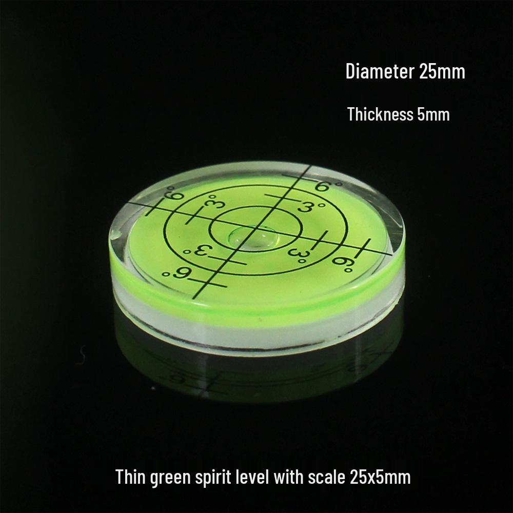 Universal Green Spirit Level with Scale - Compact Liquid Bubble Measuring Tool