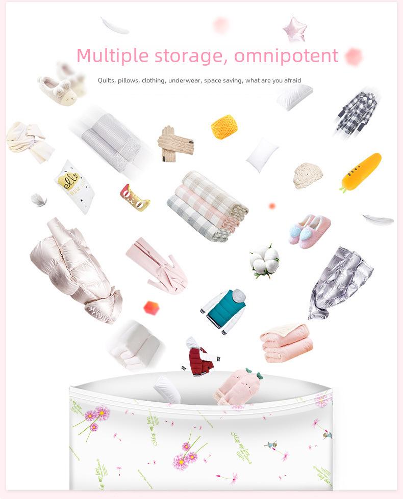 Wenbo Vakuum-Kompressions-Aufbewahrungsbeutel - Set aus 4 großen, 4 mittleren Beuteln, 1 Waschlappen - Ideal für Quilts, Kleidung, Heimorganisation
