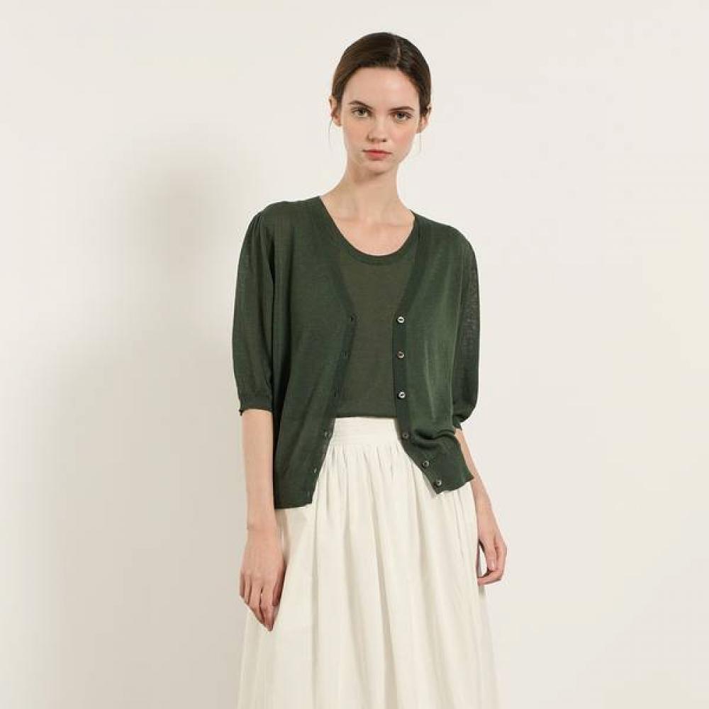 Bcbg Puff SleeVe V Neck Knit Cardigan B5f7k203