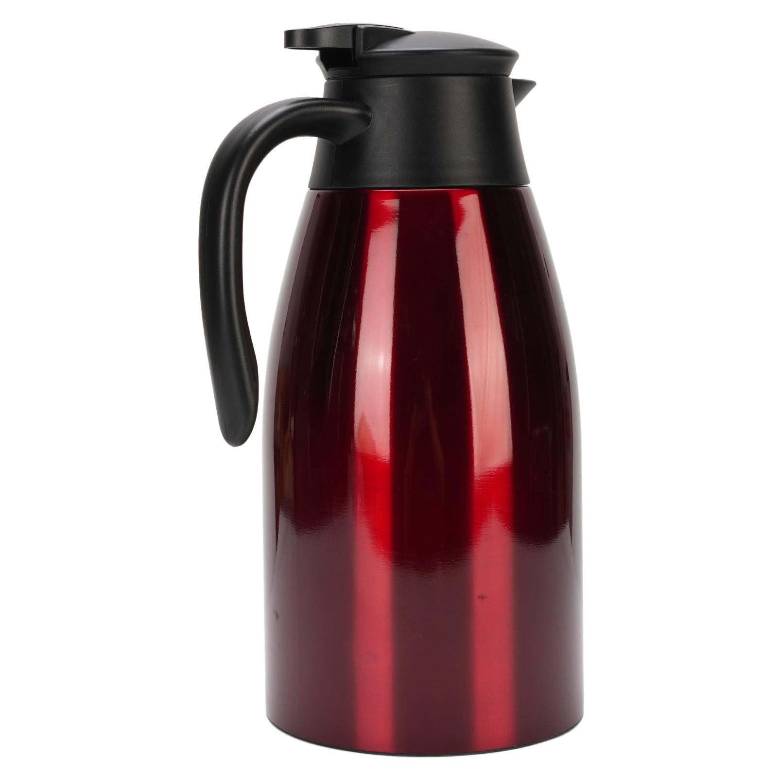 

Изолированный кофейник 2 л 316 нержавеющая сталь с двойными стенками вакуумная изоляция диспенсер для горячих напитков для воды чая молока красный