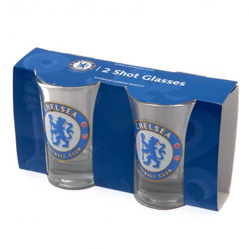 Chelsea FC Crest Shot Glass Set (Pack of 2)
