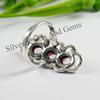 Multi Stone Ring, Natural Garnet Ring, 925 Sterling Silver Handmade Ring for Her, Oval Garnet Designer Ring, Wedding Gift, Birthstone Ring