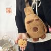 Cute Plush Water Guinea Pig Small Satchel Cartoon Cute Kapibara Storage Mobile Phone Bag Girl Crossbody Small Breast Bag