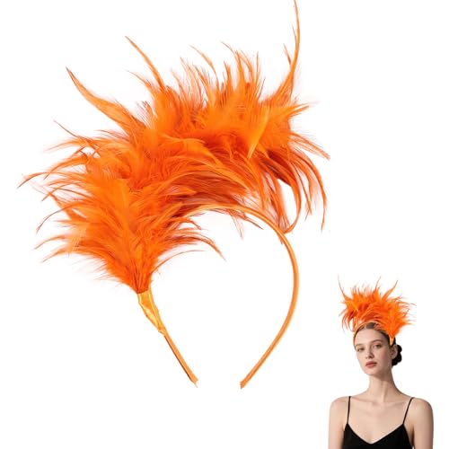Feather Headband for Women Feather Fascinator Headband Cocktail Wedding Party