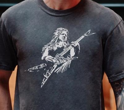 T-Shirt Pantera Dimebag Darrell Chitarrista Metal Vintage Nera Comfort Colors