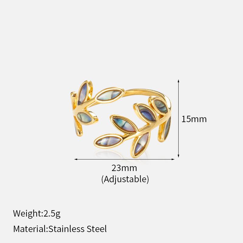 

Vintage Chinese Enamel Leaf Open Ring Elegant Jewelry For Women Handmade Fashion Accessories