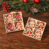 Set of 12 Wooden Gingerbread Man Couple Cartoon Christmas Tree Ornaments.