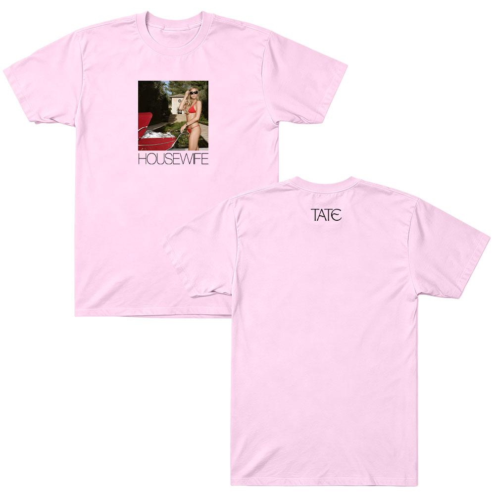 Housewife Tee Tate McRae Unisex Cotton Short Sleeve Crew Neck Graphic Tee Men Women Pop Singer Fan Merch Casual Streetwear