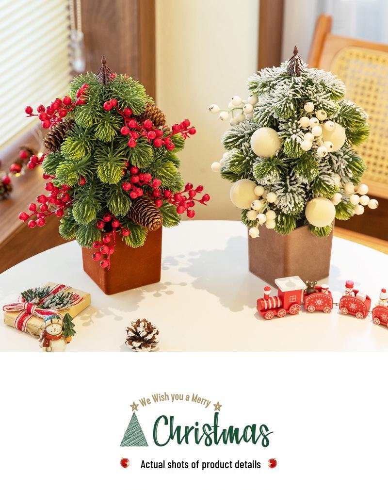 Luminous Mini Christmas Tree Set - Desktop Decoration and Gift