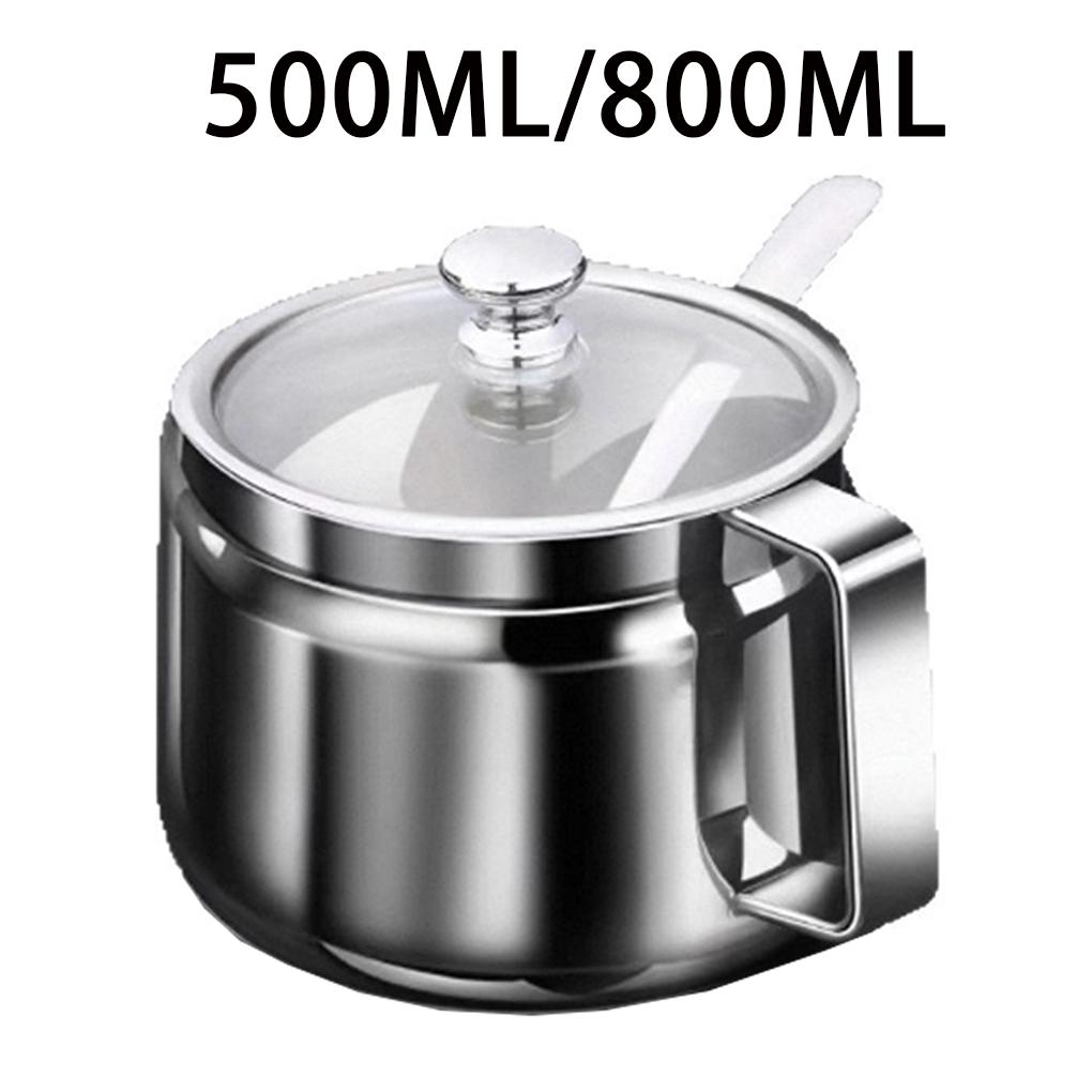 Glass Jar Ghee Pot Set Spoon Food Seasoning Container Can Storage High Temperature Resistance With Glass Jar Food Grade