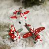 Iron Art Christmas Ornaments: Santa, Reindeer, Airplane, and Tree Charms
