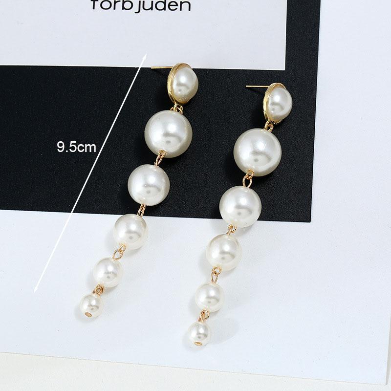 Vintage Gold Color Long Hanging Earrings for Women Fashion Crystal Simulated Zircon Tassel Earring 2023 Trend Brincos Zircon