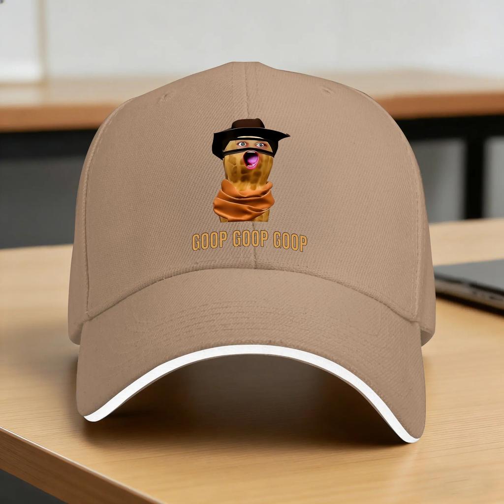 The Burnt Peanut GOOP Meme Baseball Cap Unisex Women Design Trucker Hat Spring Fitted Retro Hiking Fishing SunProof Baseball Caps