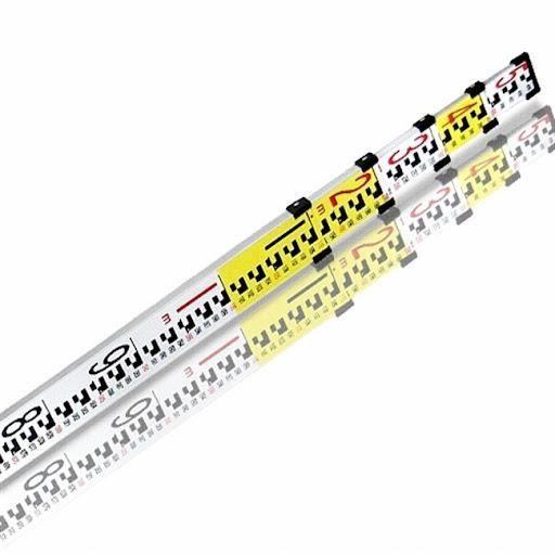 Mire télescopique 5 m Outil de mesure travaux, chantier avec sac de transport