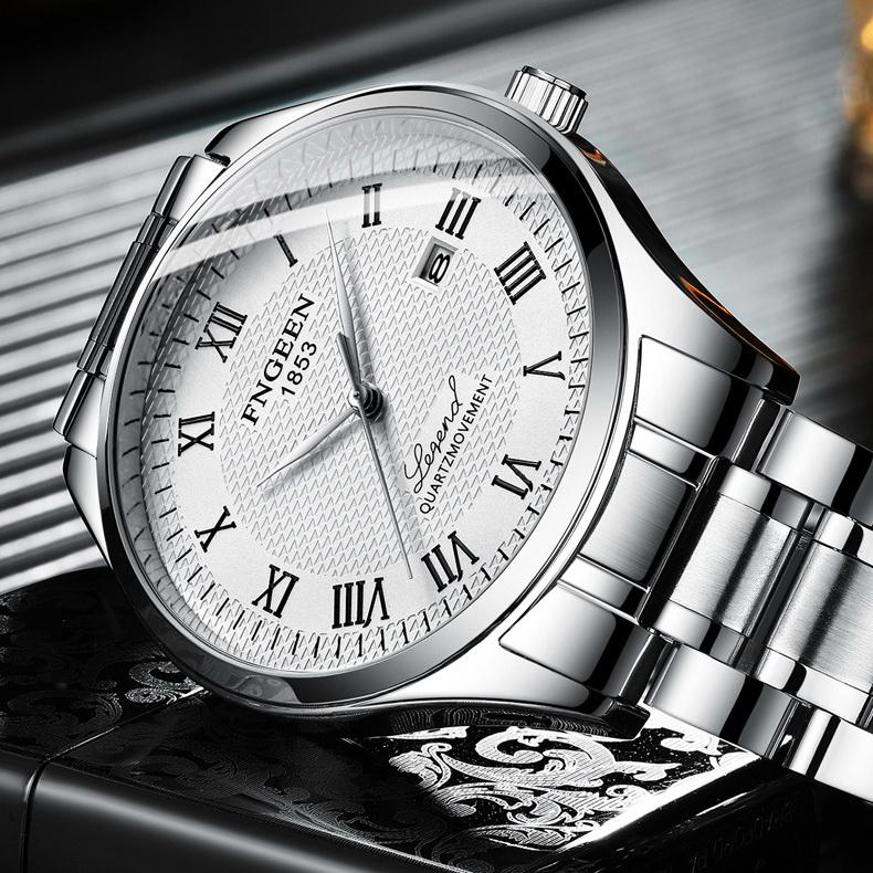 Custom LOGO Luxury Stainless Steel Luminous Wristwatches Waterproof Quartz Watch for Men