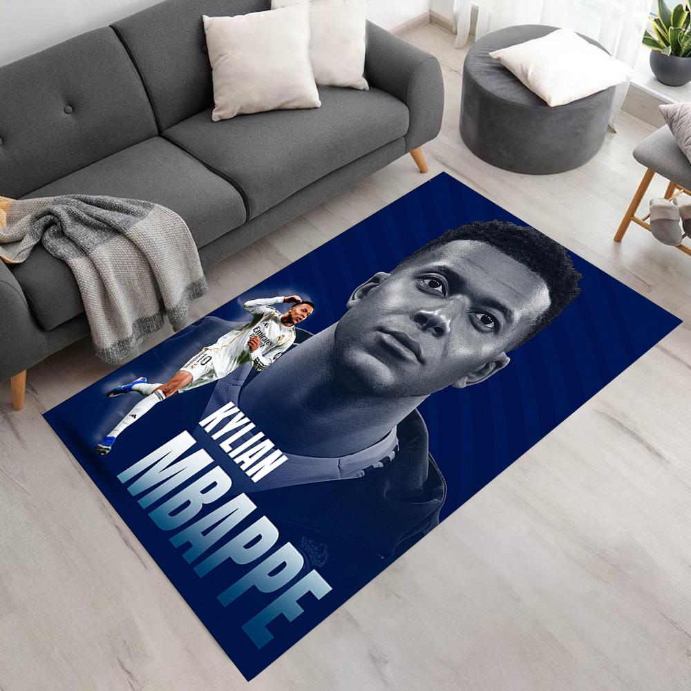 Star Player Kylian Mbappé Floor Mat Suitable for Playrooms Foyer Kitchen Living Rooms Antislip Carpet Anime Office Decor Wedding Party Gift