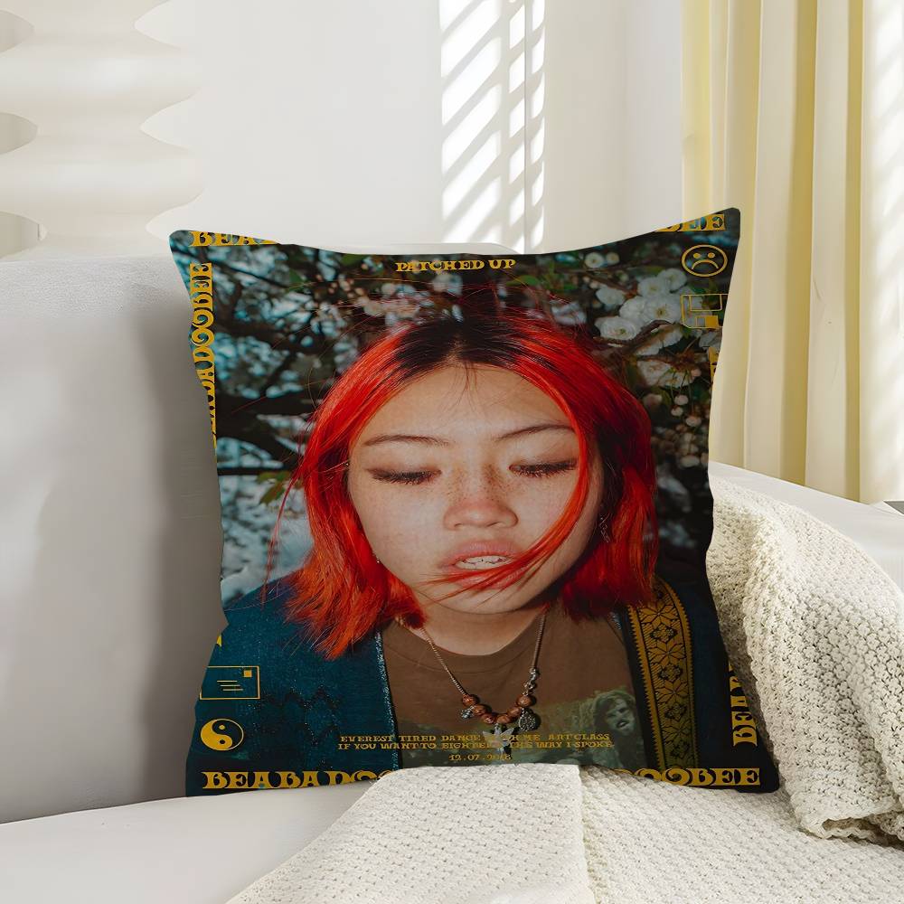 

Singer BBeabadoobee Office Cushion Pillowcase Car Cushion CoverXCM Lumbar Pillowcase Sofa Pillowcover 30x30 cm