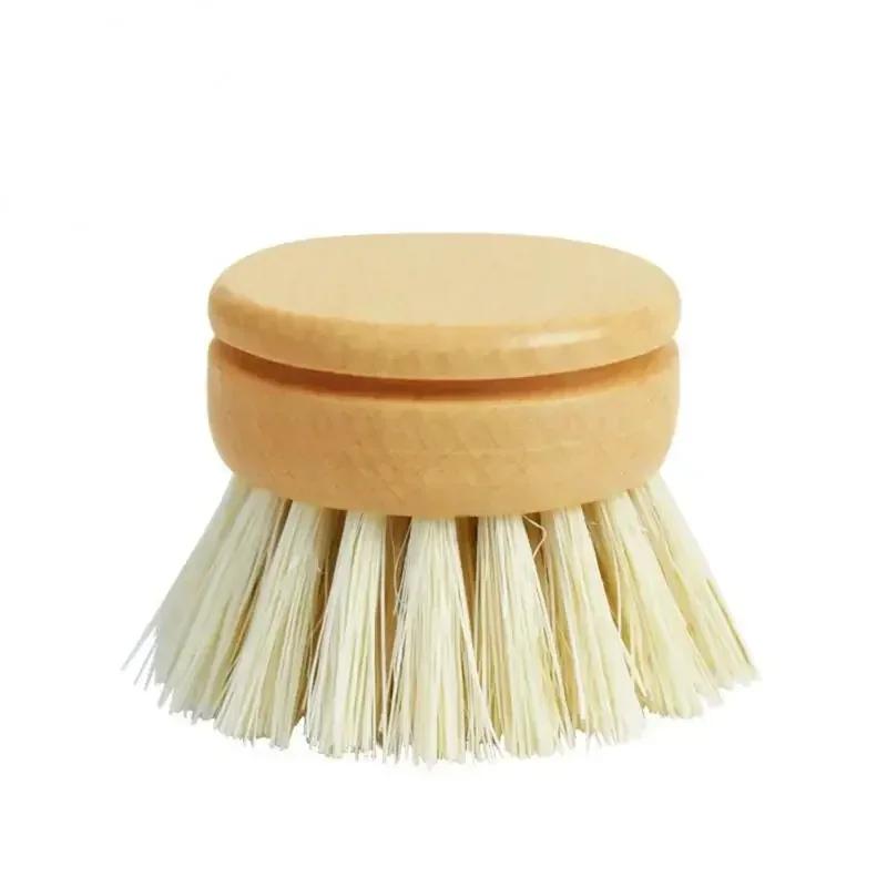 Bamboo Kitchen Cleaning Brush Natural Dishes Pots Pans Sink Washing Brush Eco-friendly Clean Scrubber Brush Cleaner