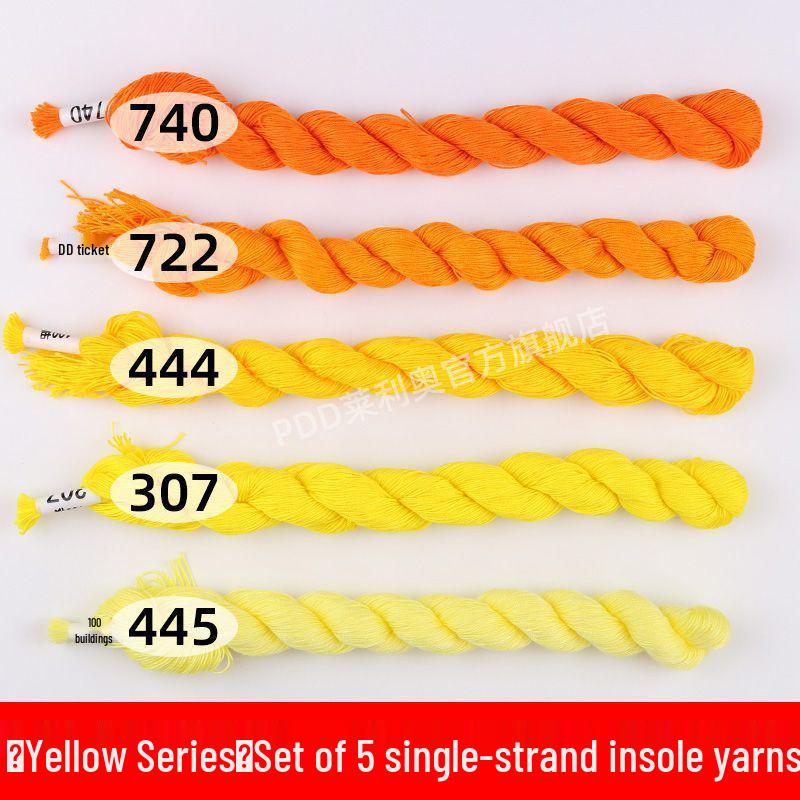 Baumwoll-Kreuzstich-Stickgarn: Handgefertigte Einlegesohlen, Dickes Nähgarn, Eine Farbe pro Stück