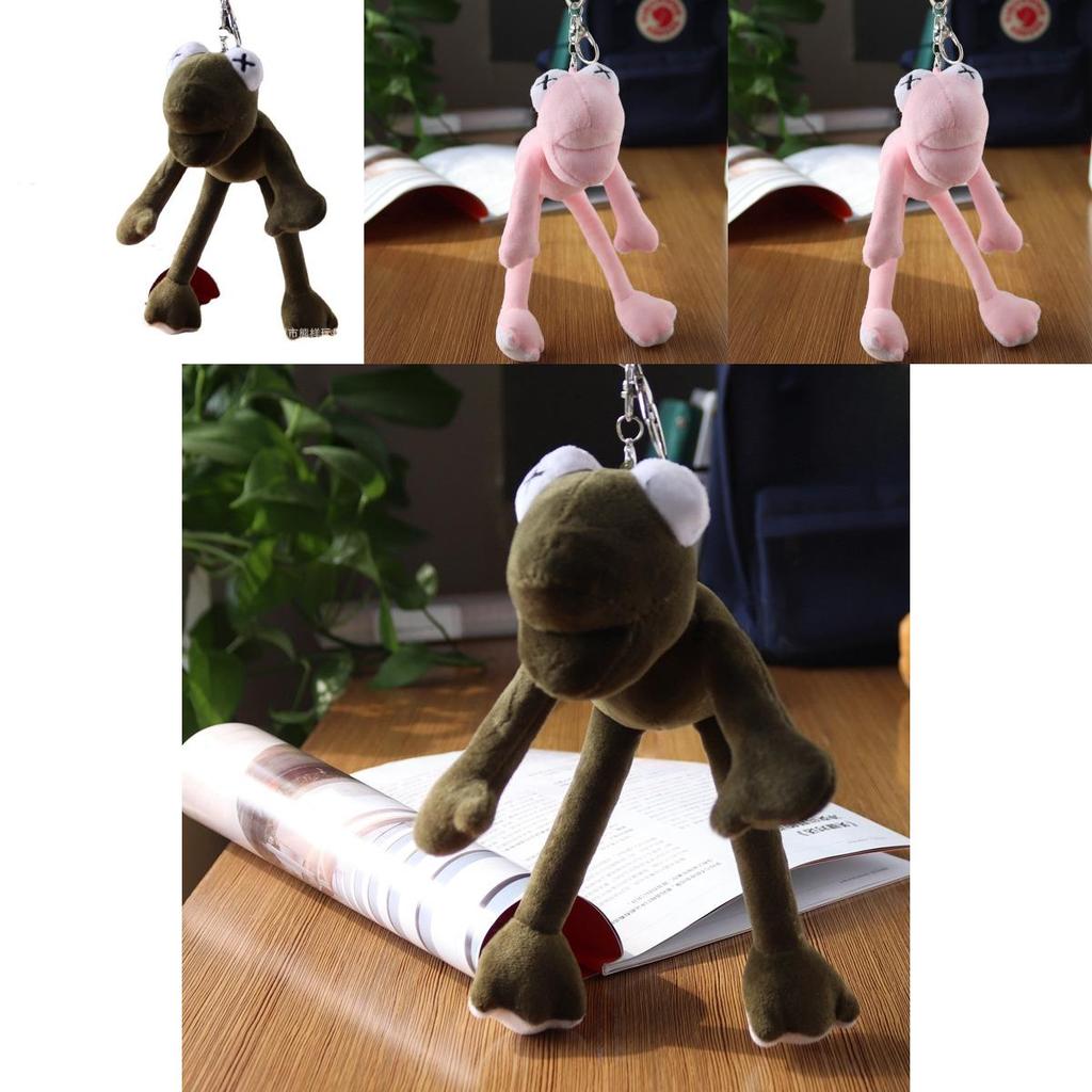 Plush Long Legged Frog Toy Keychain With Pp Cotton Filling For Kids And Collectors