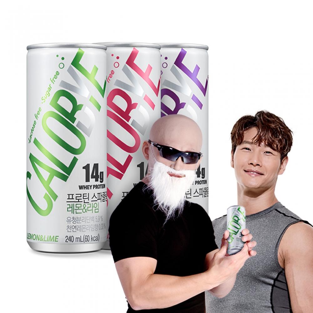 

CALOBYE Protein Sparkling 3 типа, 18 пакетов, набор смесей, протеиновая добавка, газированный напиток без сахара