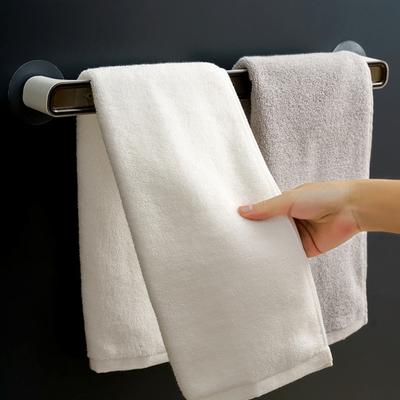 Towel Rack Durable Self-Adhesive Towel Holder Space-Saving Bathroom Organizer Shelf Household Supplies