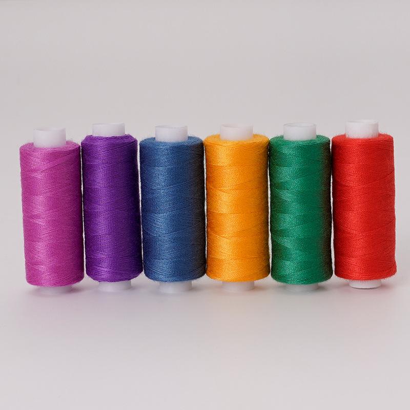 Colorfast Handmade 400-Yd Hand Sewing Thread: 6 Spools of 402 Colored Polyester Threads