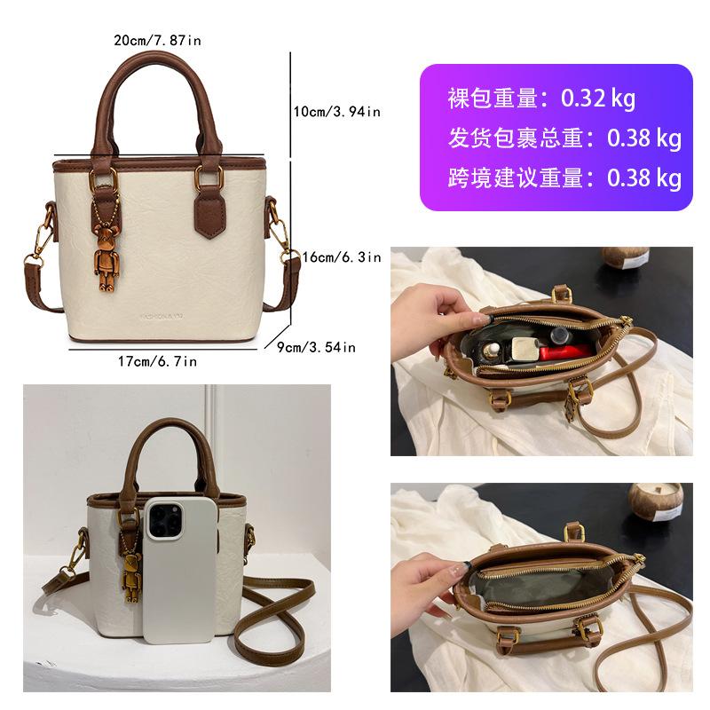 Handtasche Damentasche Premium Neu Beliebt Schulter Trend Textur Retro Tragbar Umhängetasche