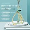 Pet Dog Harness Floral No Pull Cotton Fabric Breathable Reflective Small Medium Dog Harness and Leash Set Adjustable Pet Supply