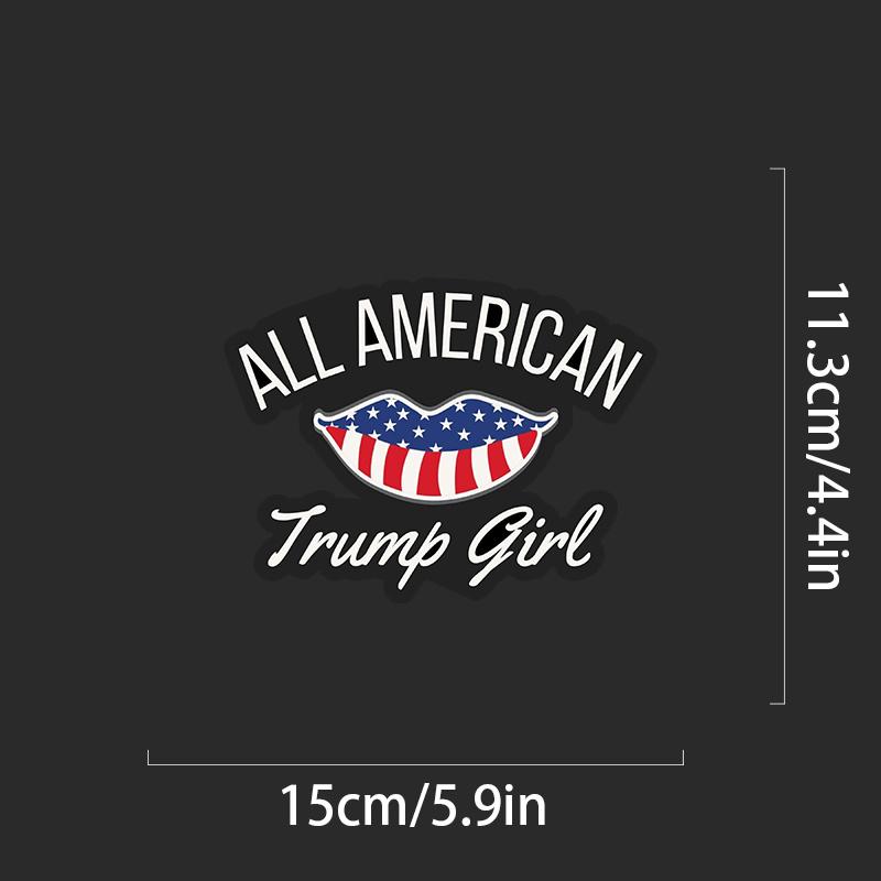 

1 шт. Наклейки на автомобиль ALL AMERICAN TRUMP GIRL Автоаксессуары Окно Бампер Кузов Лобовое стекло Декоративные наклейки для маскировки царапин 11.3x15CM