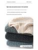 Men's Pure Wool Half High Neck Thick Pullover - Solid Color Loose Casual Knitted Cashmere Sweater