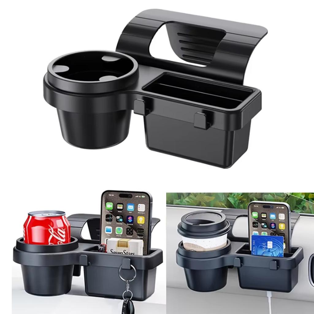 Car Cup Stand Phone Holder Mount Tray Side Door Window Storage Barrel Pocket Hanging Storage Rack with Auto Interior Accessories