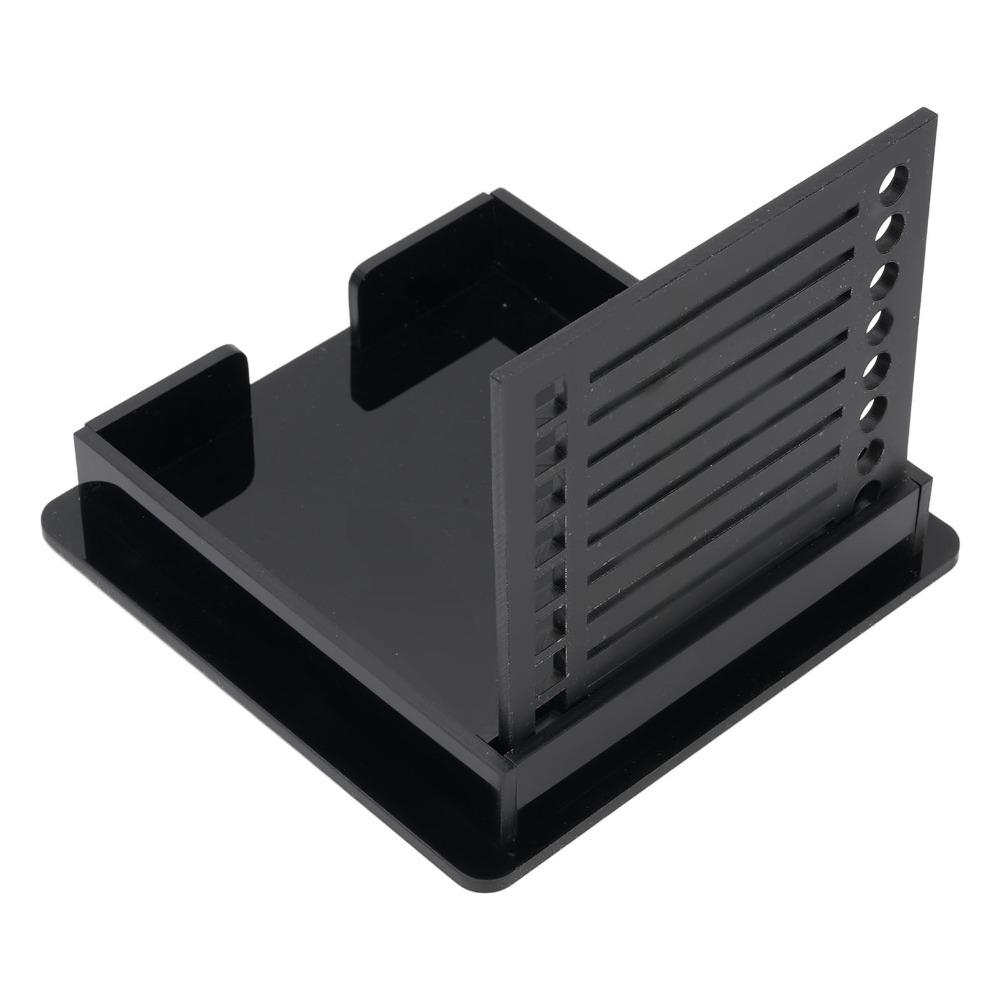 Black Sticky Note Holder 3x3 Inch Sticky Pads Dispenser Compact Notes Organizer  Home Storage