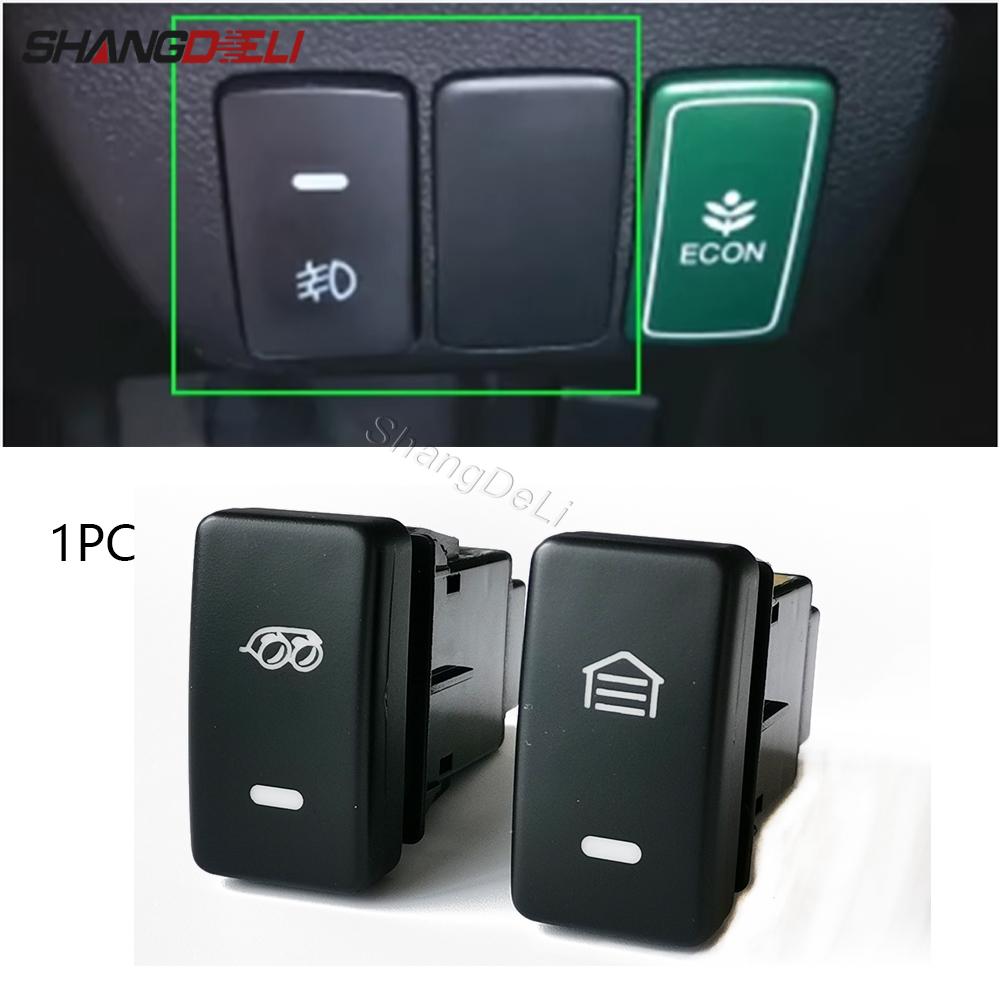 1Pc Car LED Light Garage Exhaust Momentary Switch Button For Honda Fit STREAM City Accord 8 2008 - 2013 Accessories