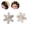 Snowflake Hair Clip Christmas Barrette Sweet Christmas Flat Clip Hairpin Christmas Elegant Hair Clip for Bunches