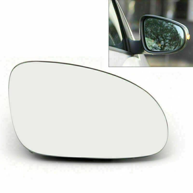 2PC Rearview Mirror Glass Heated W/Holder Fit VW Golf GTI Jetta MK5 Passat